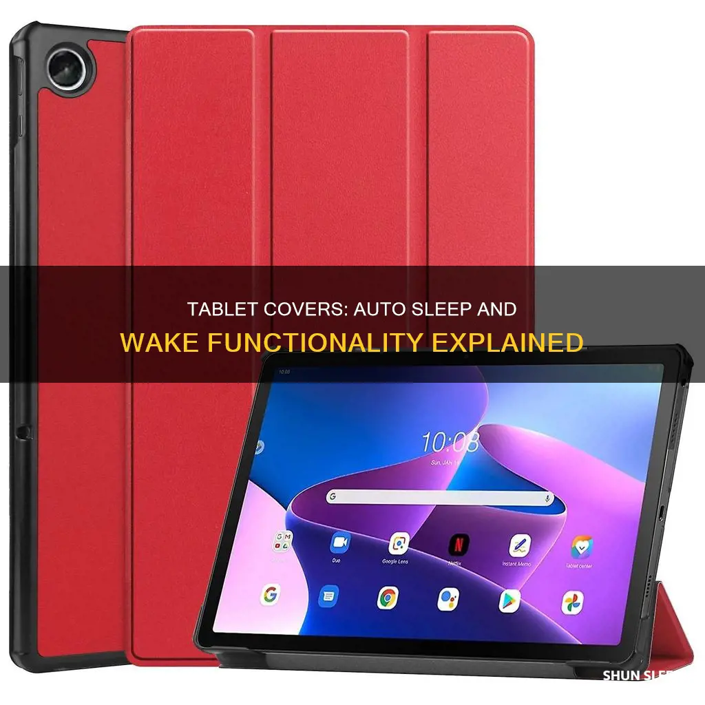 how does tablet cover auto sleep wake sleep work