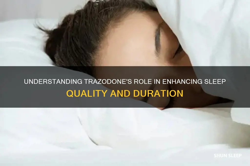 how does trazadone help sleep