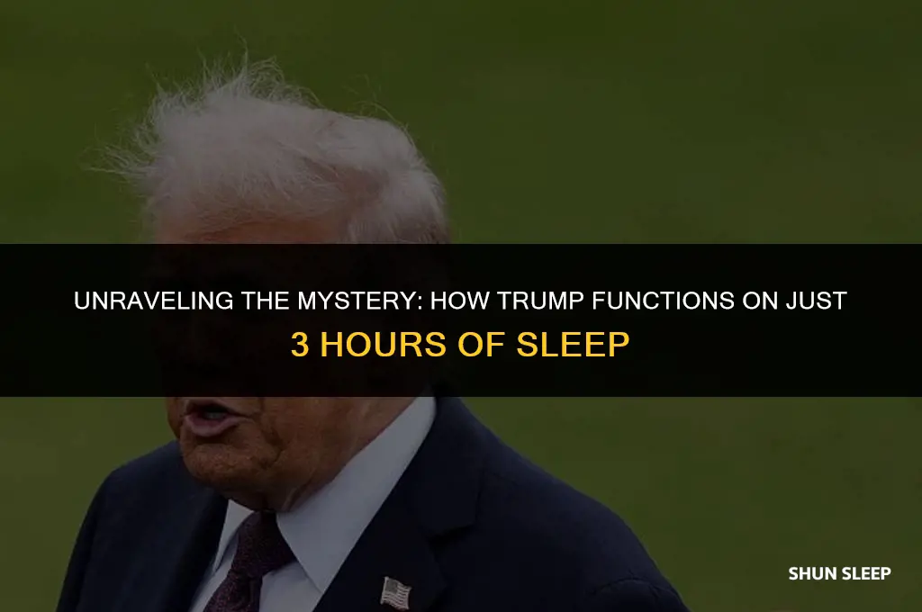 how does trump get by on 3 hours of sleep