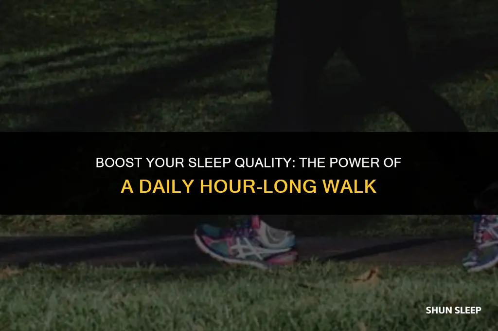 how does walking an hour a day improve sleep