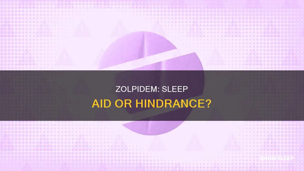how does zolpidem work and how will you sleep