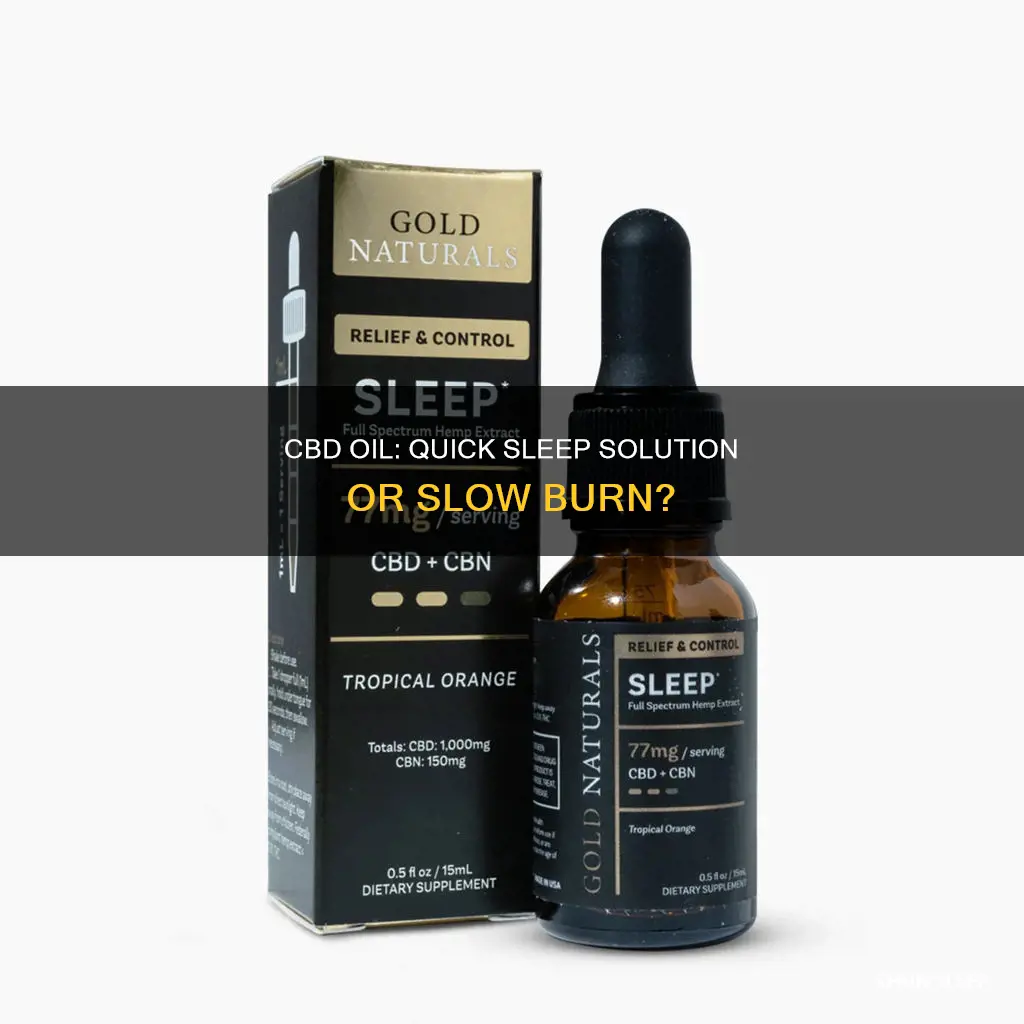 how fast does cbd oil work for sleep