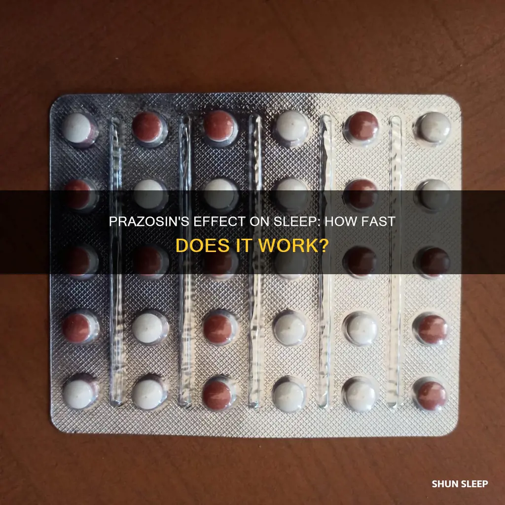 how fast does prazosin work for sleep