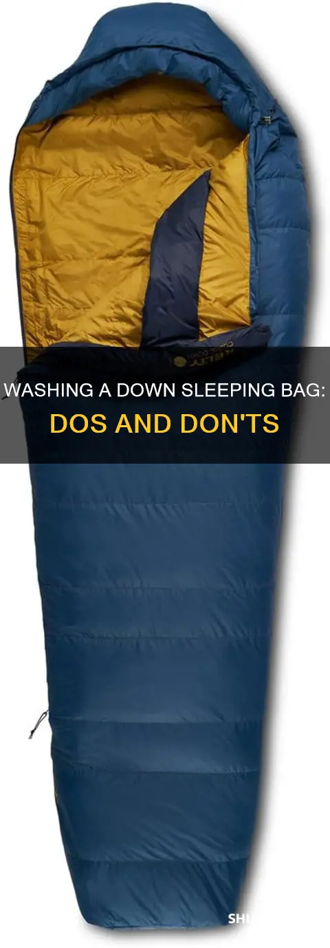 how fix a down sleeping bag in washing machine