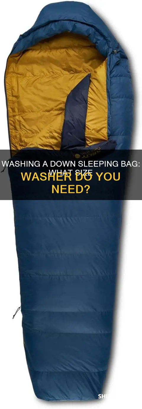 how large of washer to wash a down sleeping bag