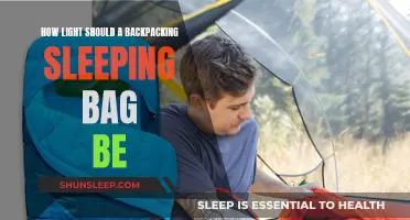 Backpacking Sleeping Bags: Lightness for Comfort