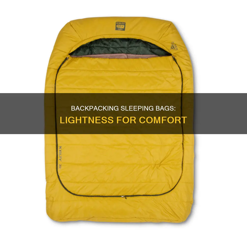 how light should a backpacking sleeping bag be