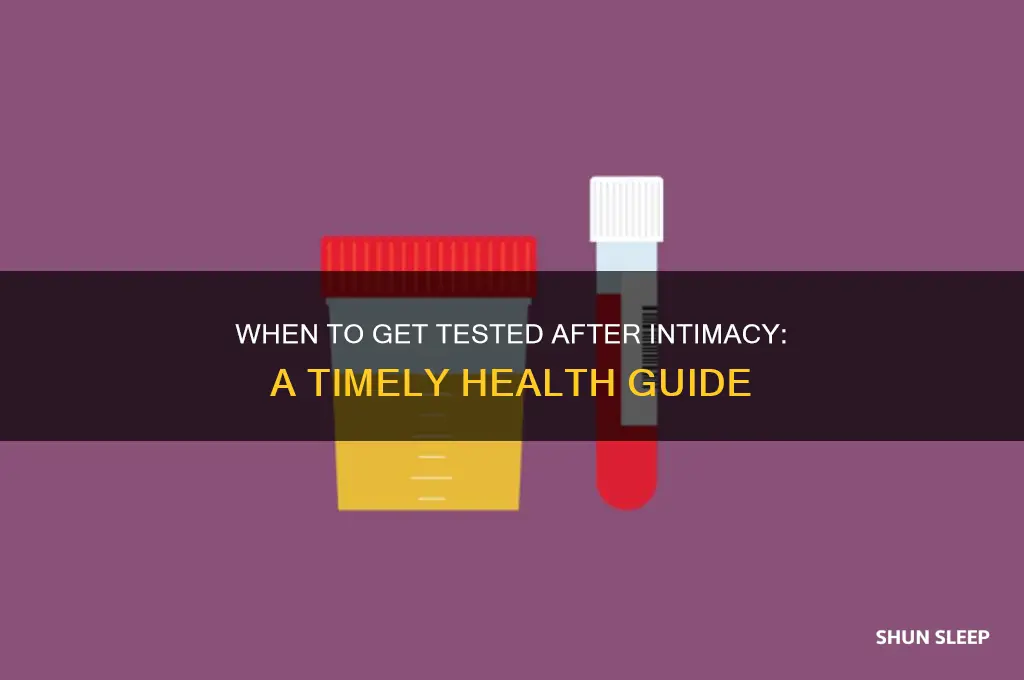 how long after sleeping with someone should i get tested
