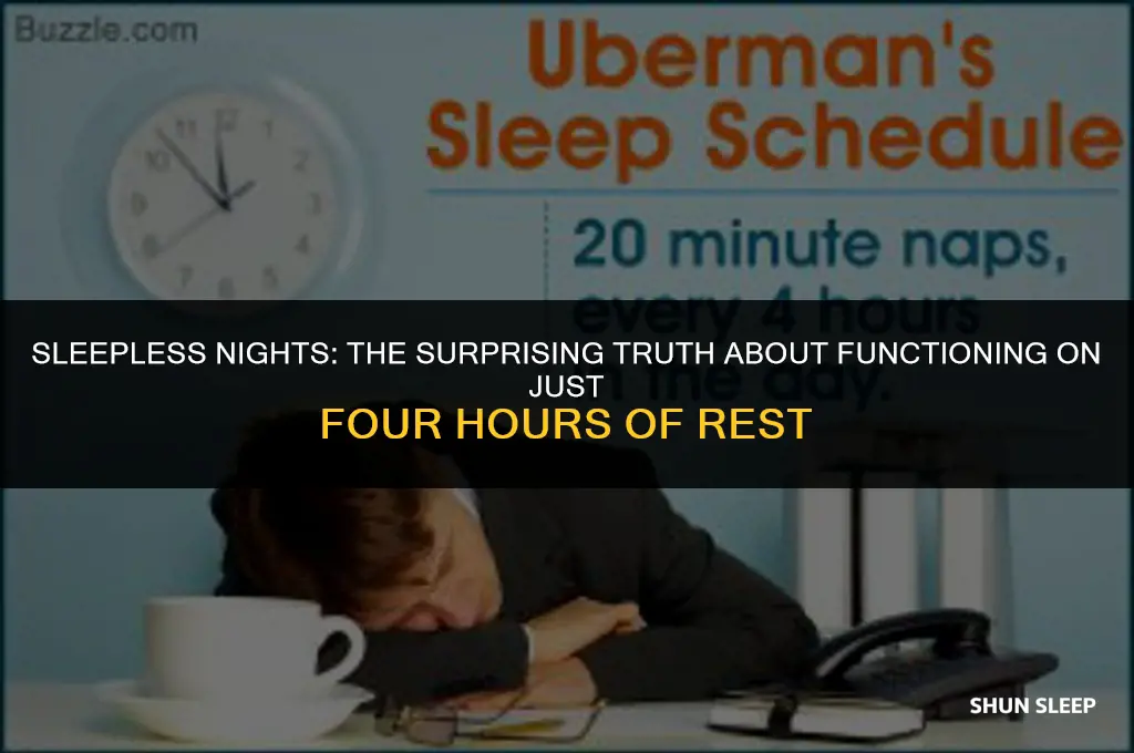 how long can i go on four hours of sleep