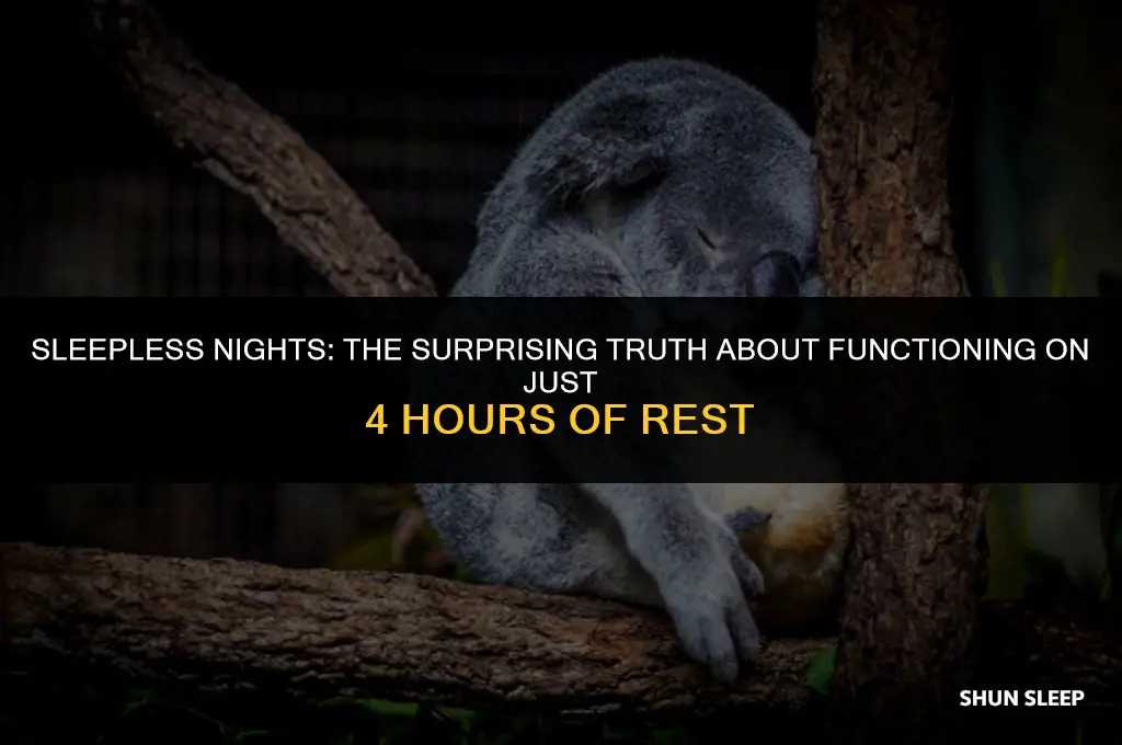 how long can you function on 4 hours of sleep