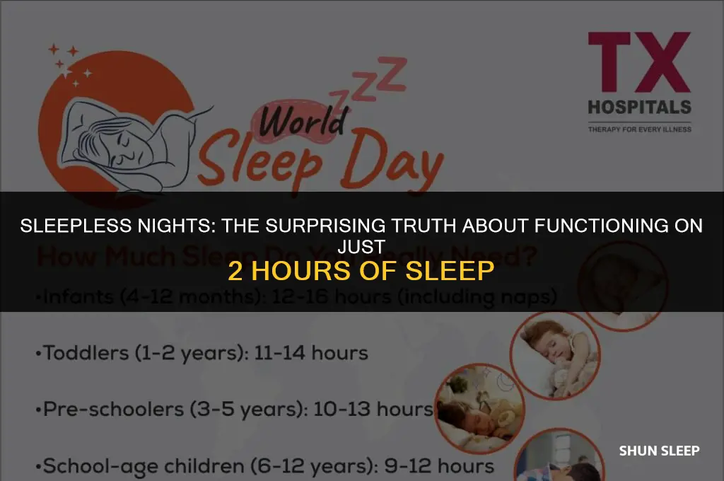 how long can you go on 2 hours of sleep