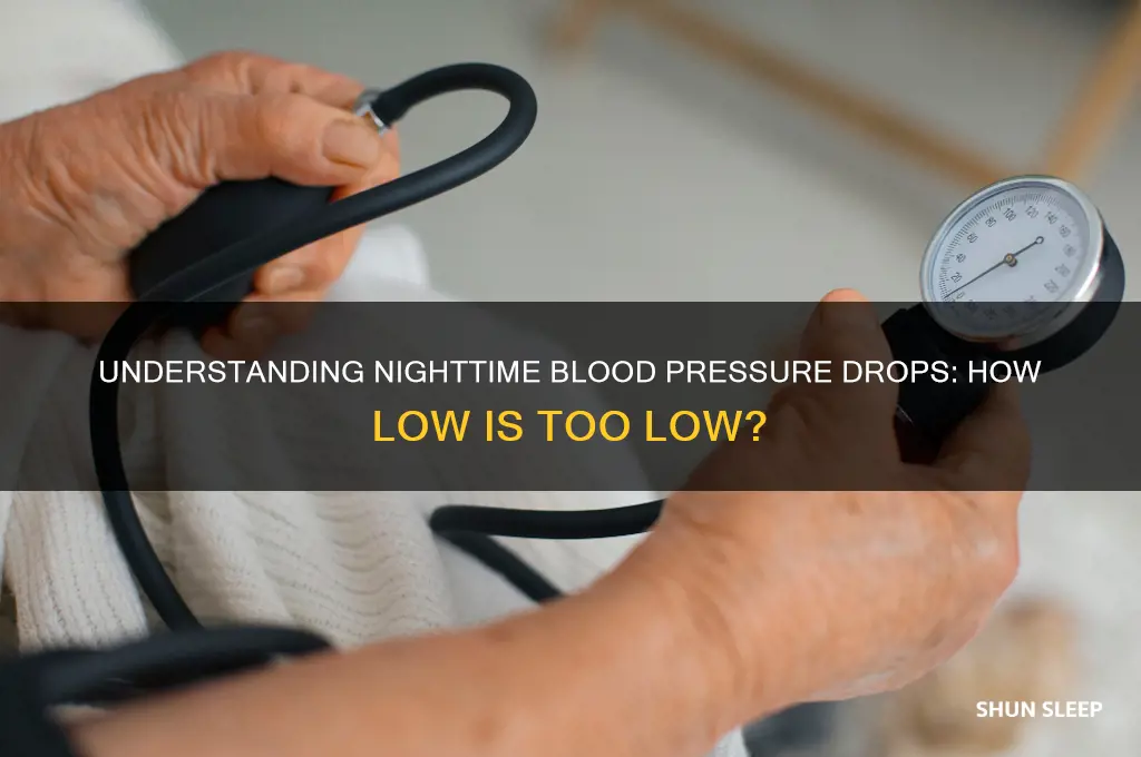 how low can blood pressure get when sleeping