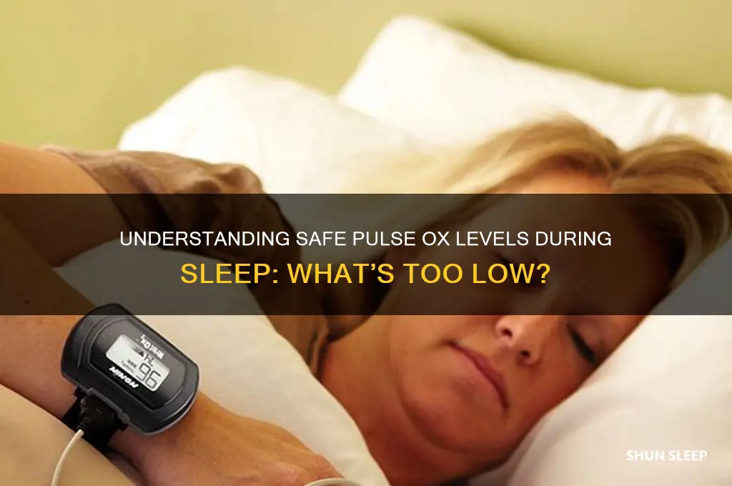 how low should pulse ox get while sleeping