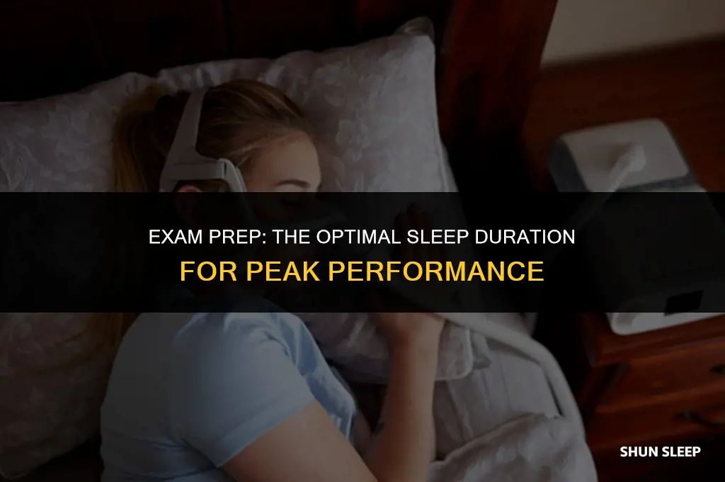 how man hours to sleep before exam