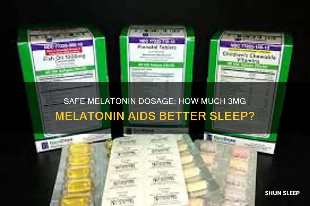 how many 3 mg melatonin is recommendedto help you sleep