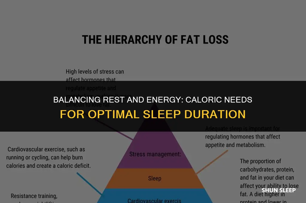 how many calories and hour to sleep