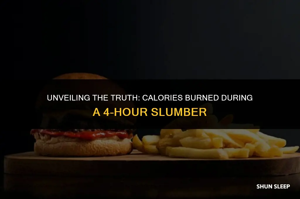 how many calories do you burn sleeping for 4 hours