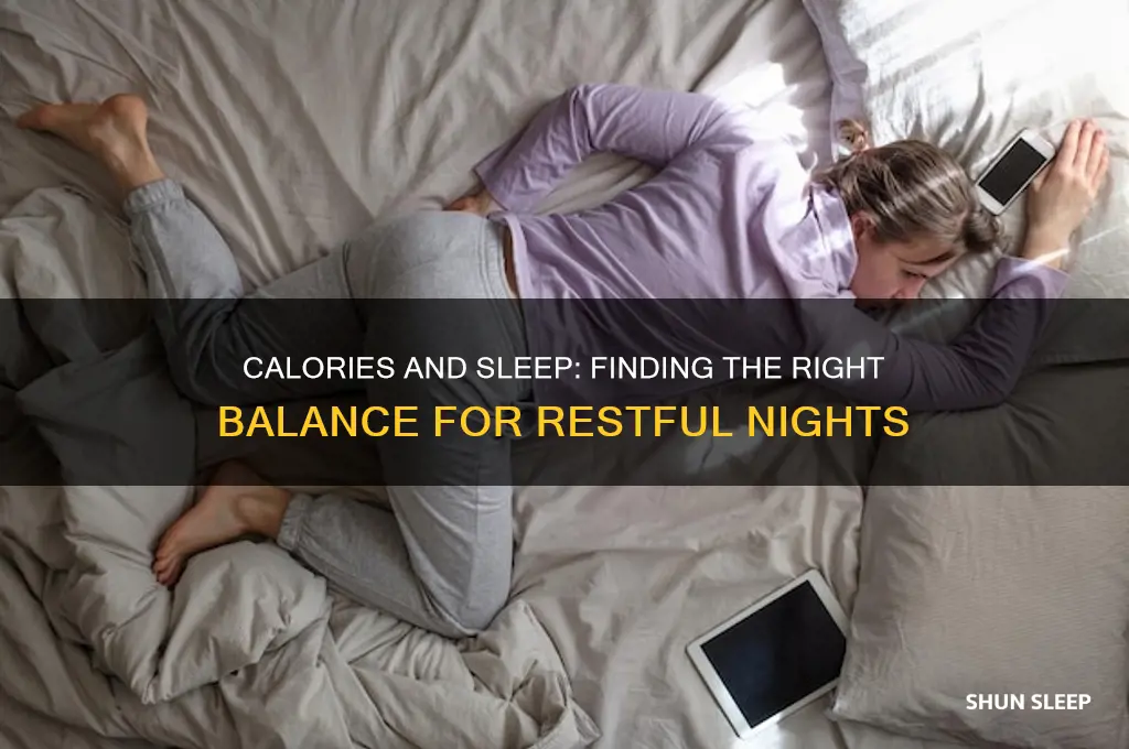 how many calories to eat to get enough sleep