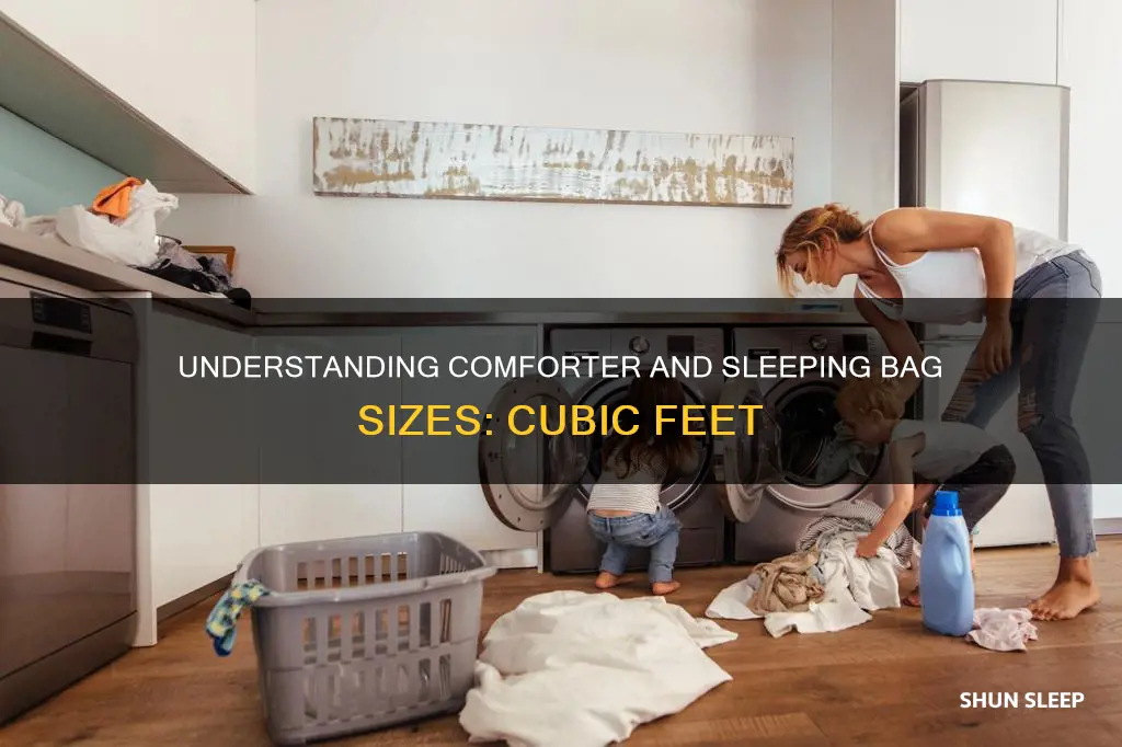 how many cubic feet wash comforter or sleeping bag