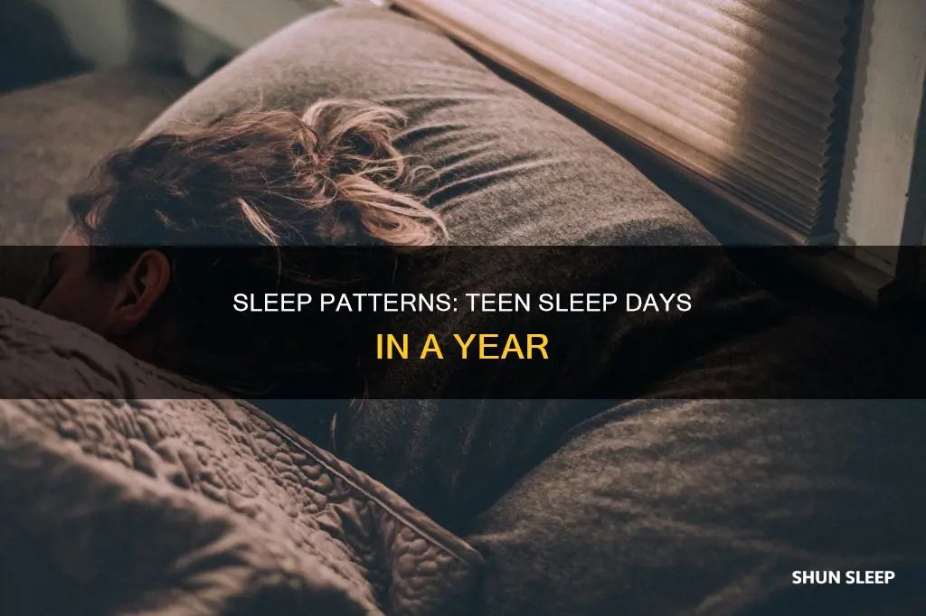 how many days does a teenager sleep in a year