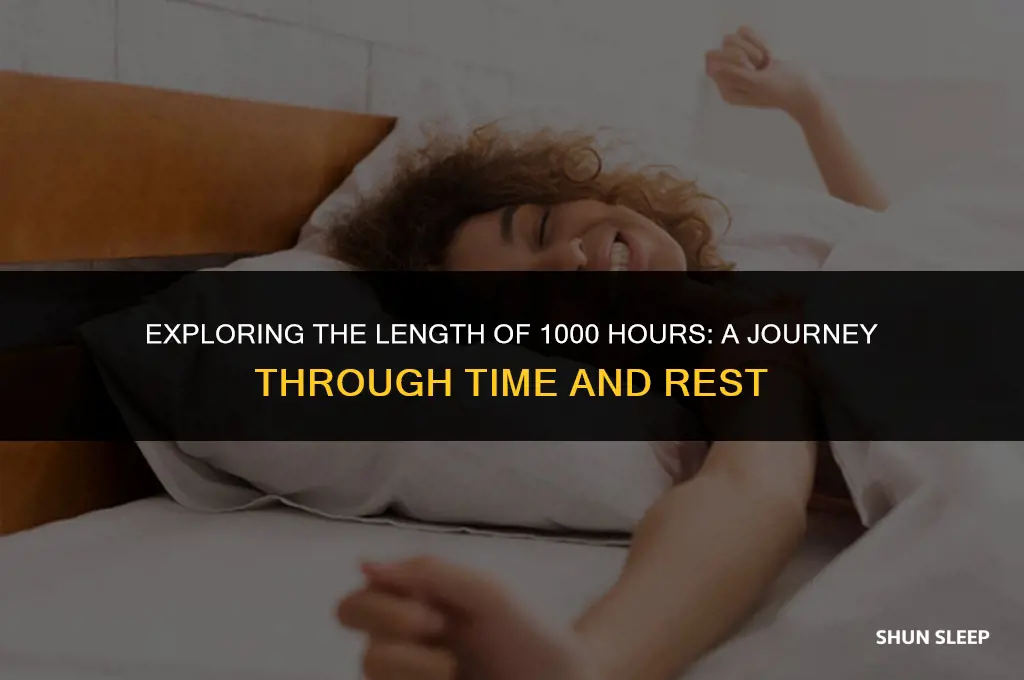 how many days is 1000 hours with sleep