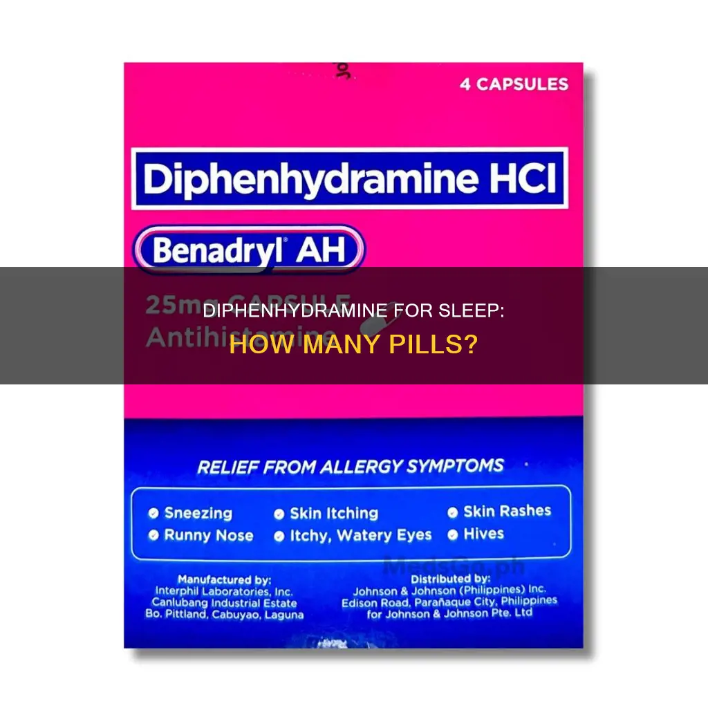 how many diphenhydramine pills to sleep