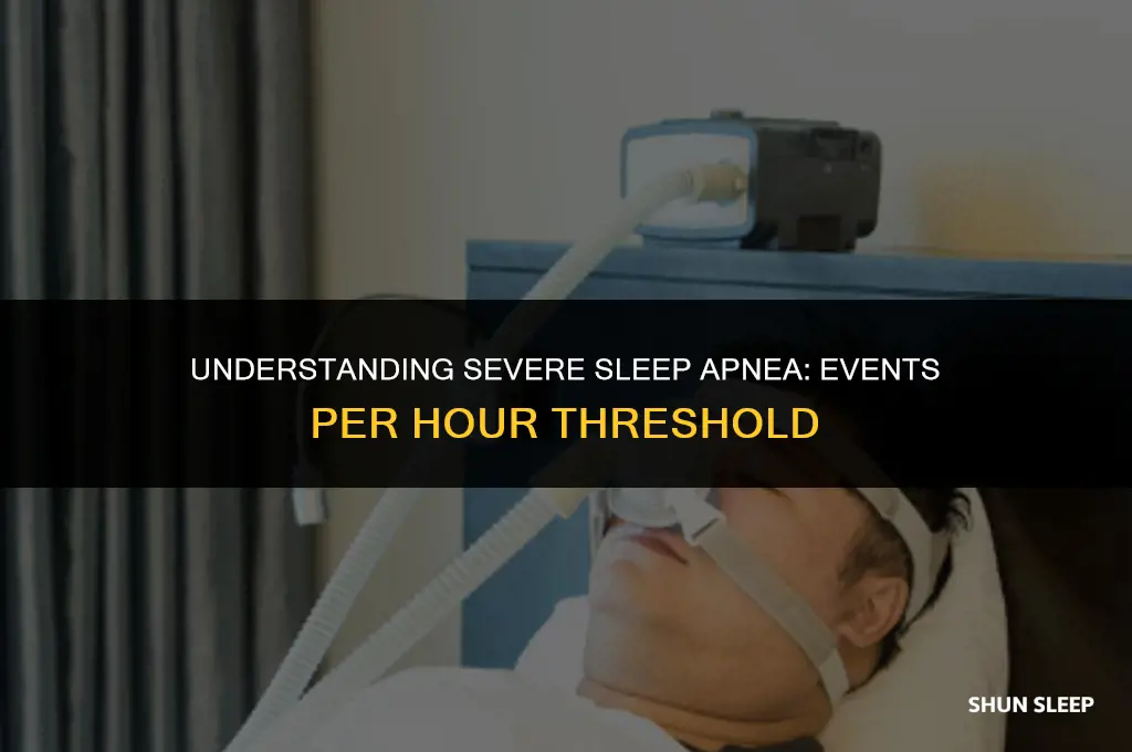 how many events per hour is considered severe sleep apnea