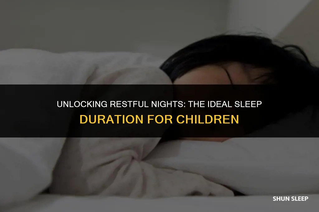 how many hour should a child sleep