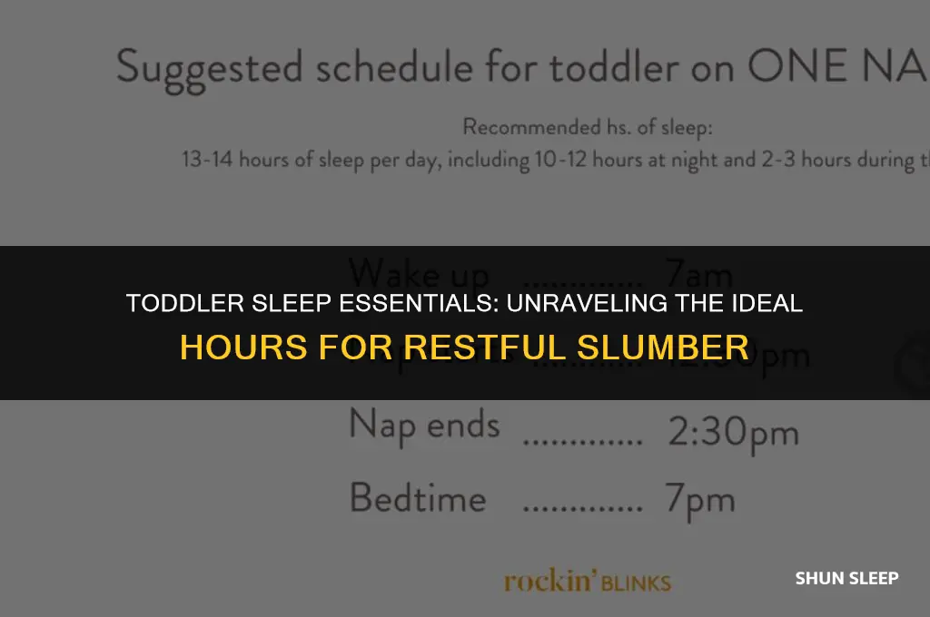 how many hour should a toddler sleep