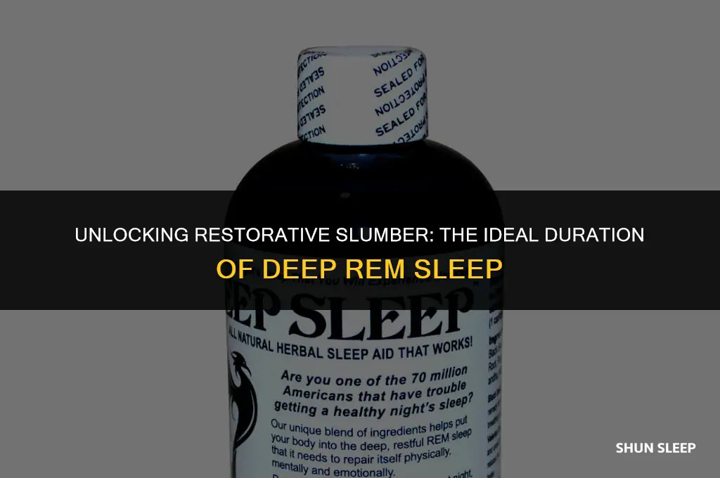 how many hour total of deep rem sleep should have