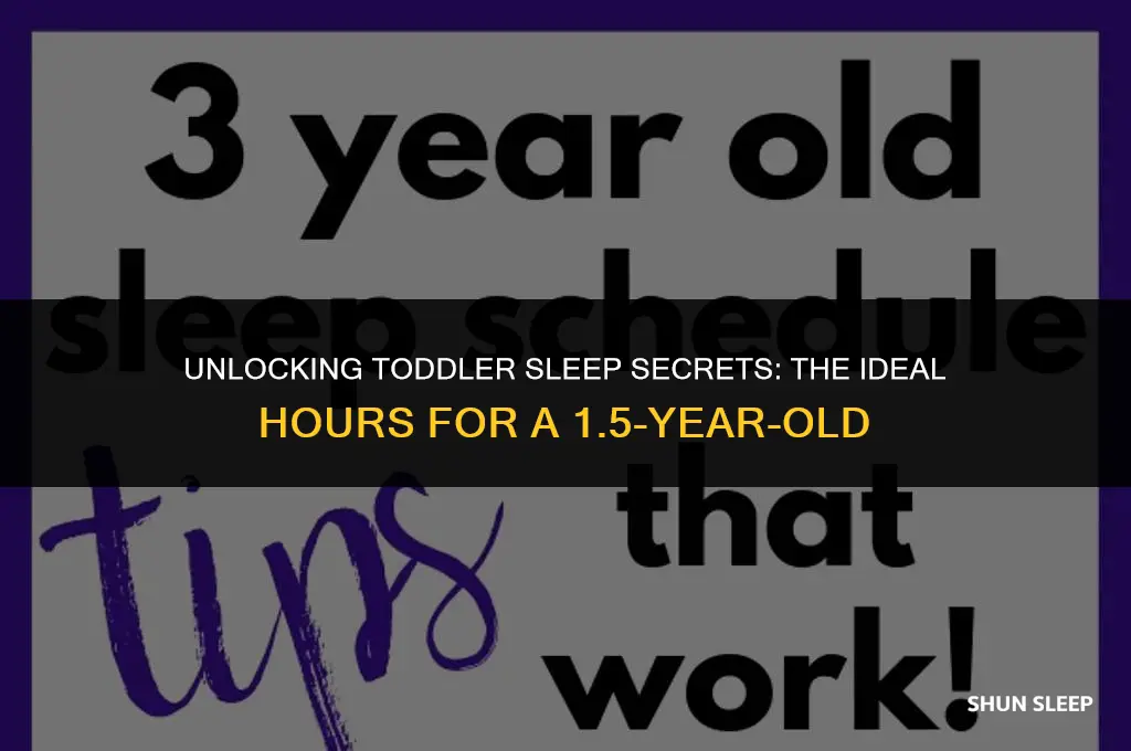 how many houra of sleep does a 1 andhalf