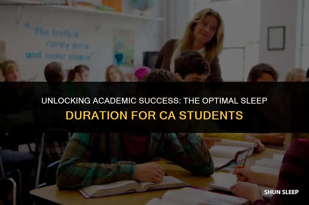 how many hours a ca student should sleep