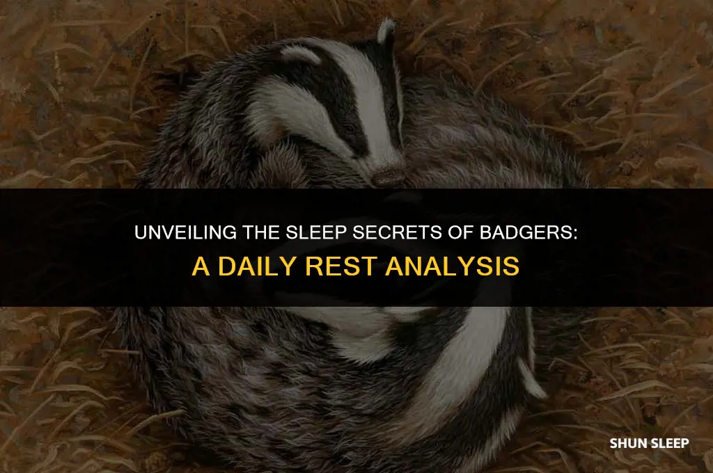 how many hours a day do badgers sleep
