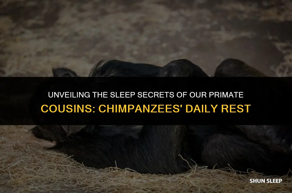 how many hours a day do chimpanzees sleep