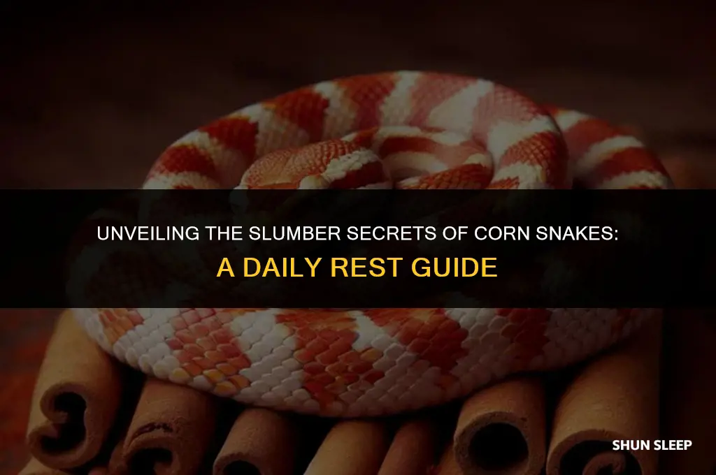 how many hours a day do corn snakes sleep