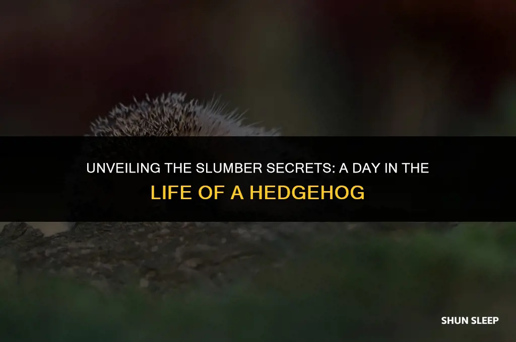 how many hours a day do hedgehogs sleep