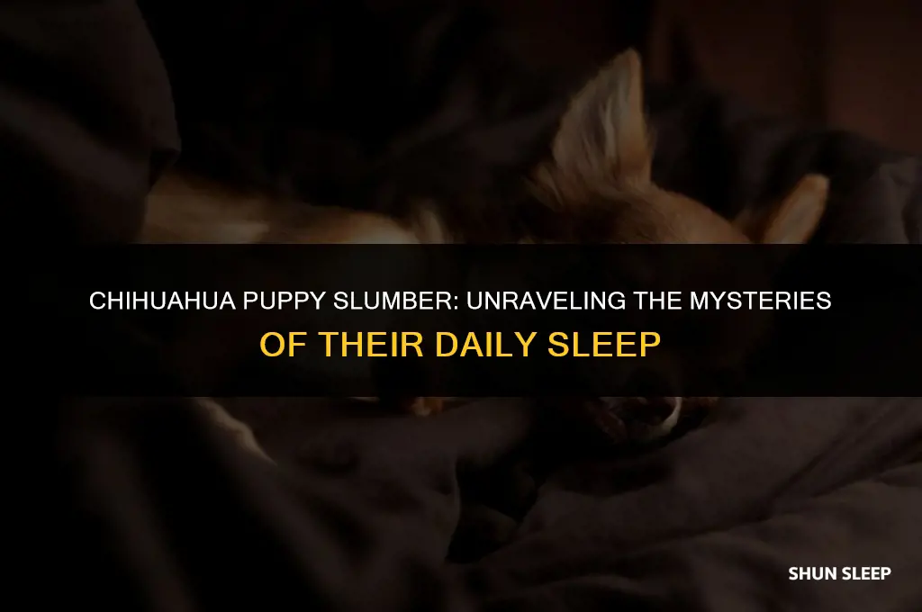 how many hours a day does a chihuahua puppy sleep