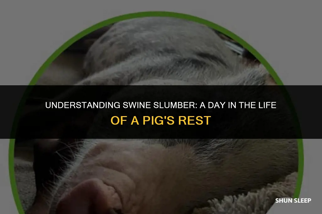 how many hours a day does a pig sleep