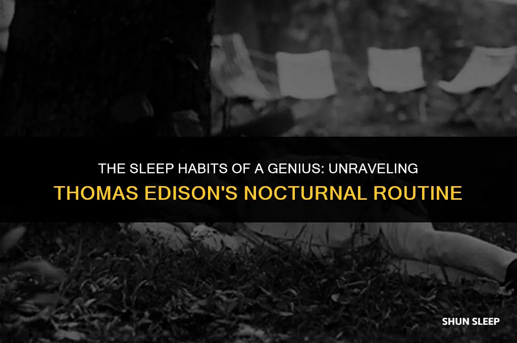 how many hours a night did thomas edison sleep