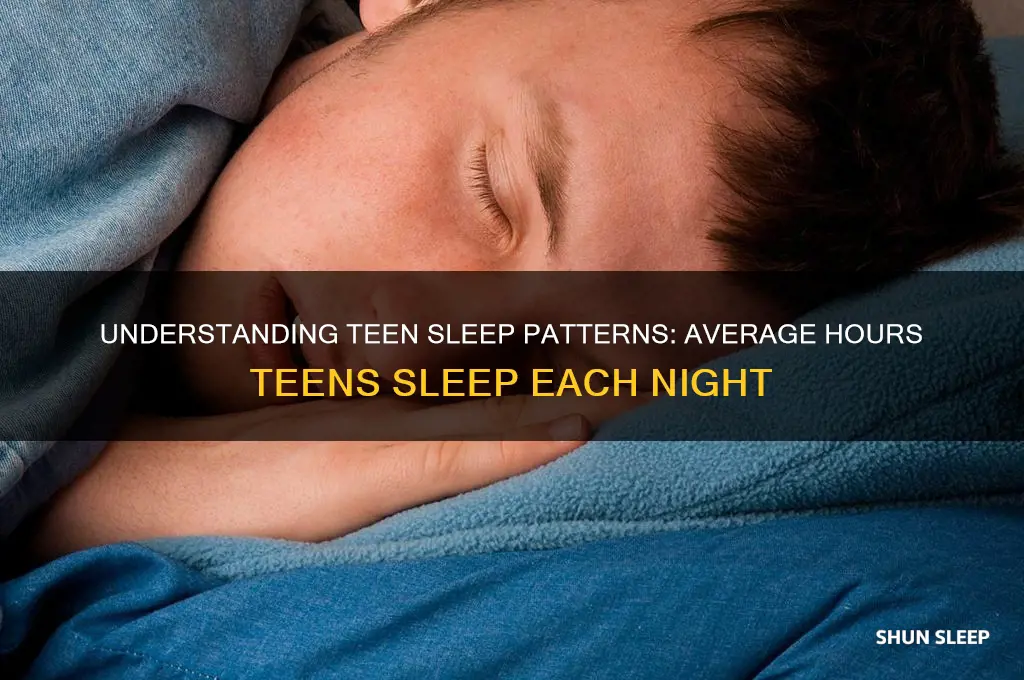 how many hours a night do teengers sleep