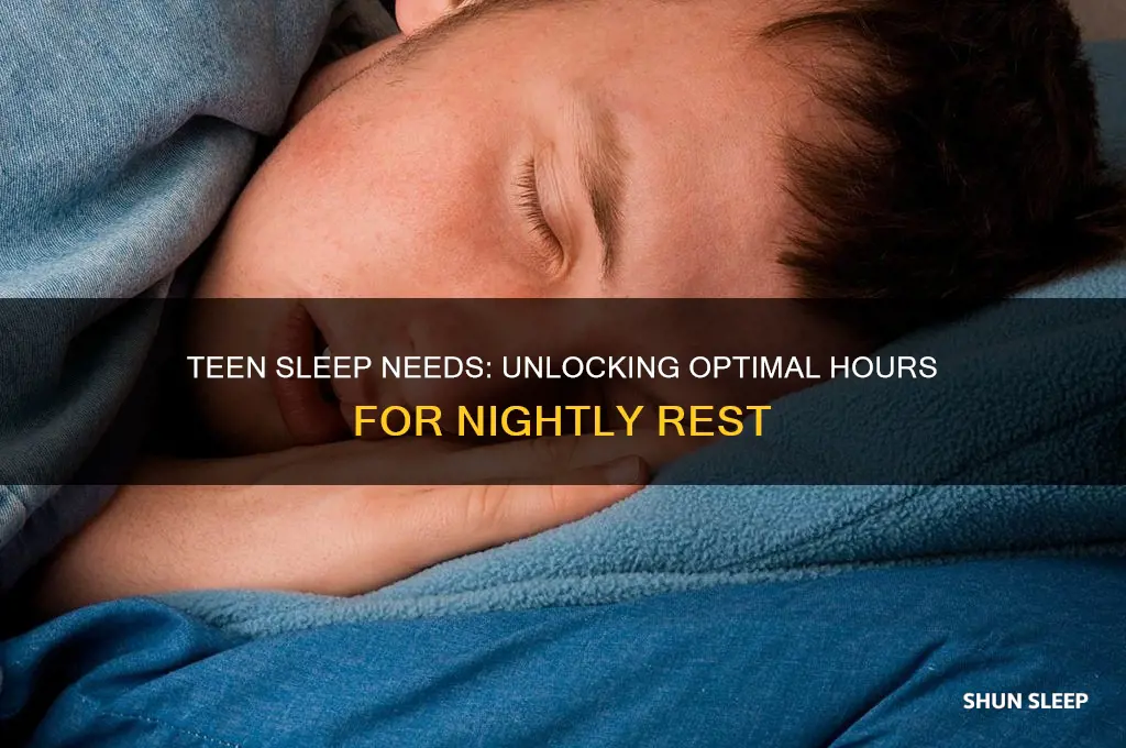 how many hours a night due teenagers need to sleep