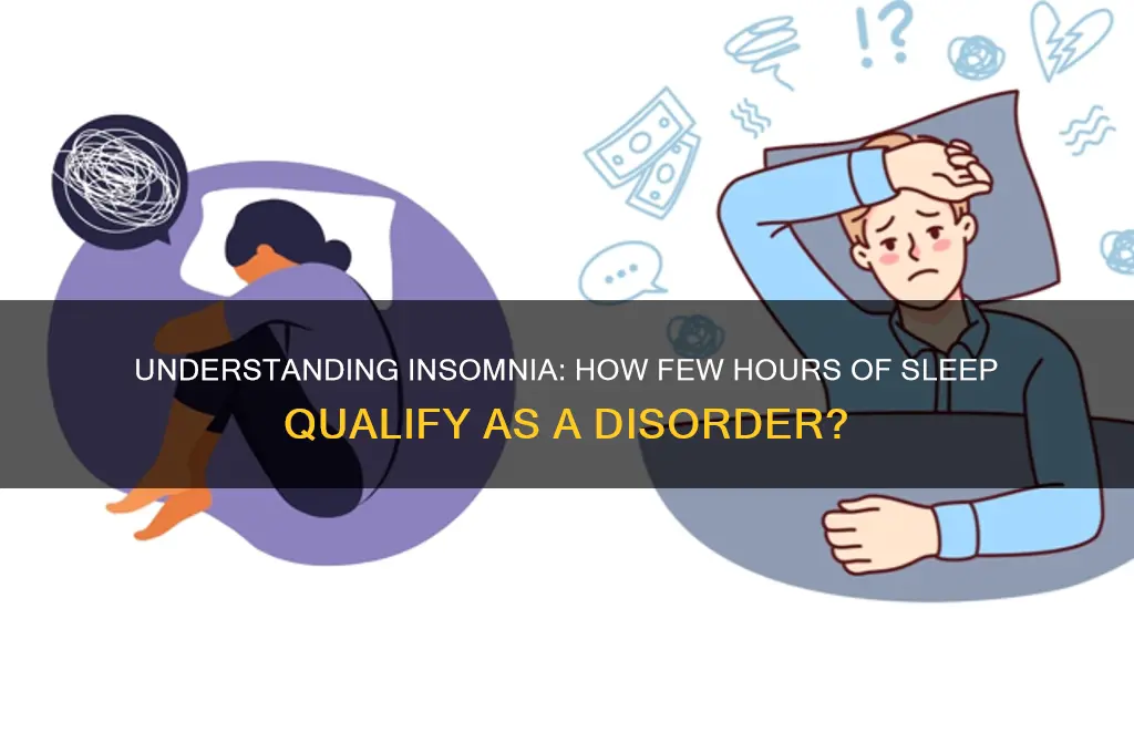 how many hours a night sleep is considered insomnia