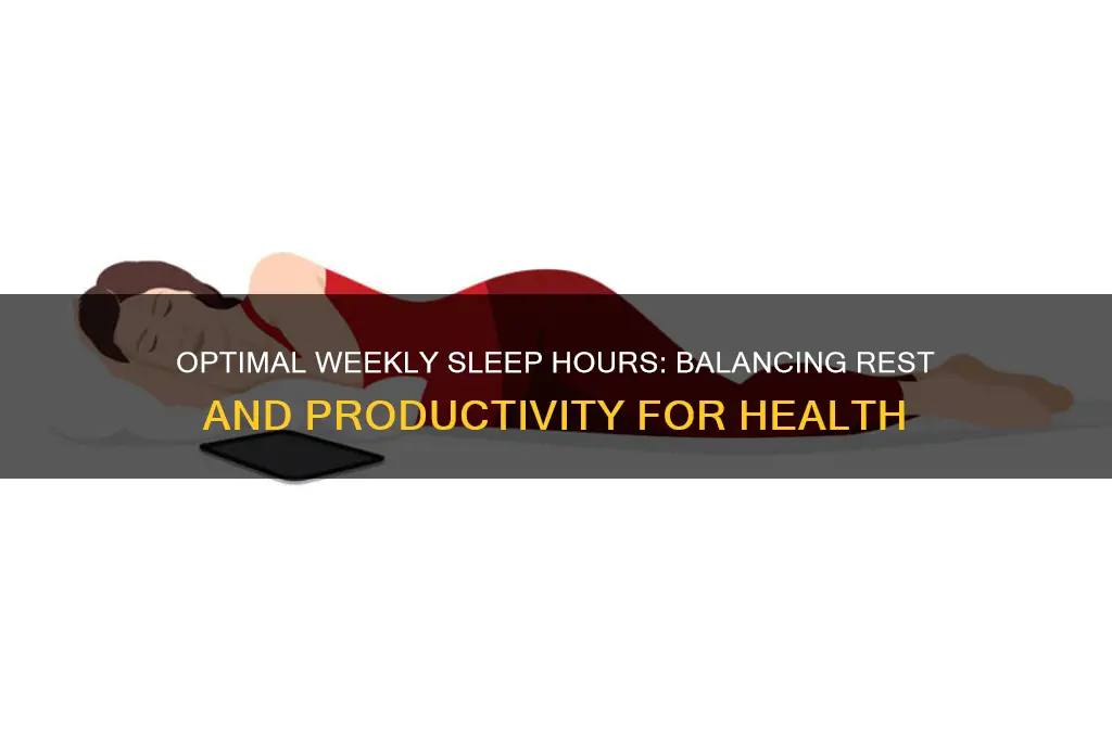how many hours a week should i sleep