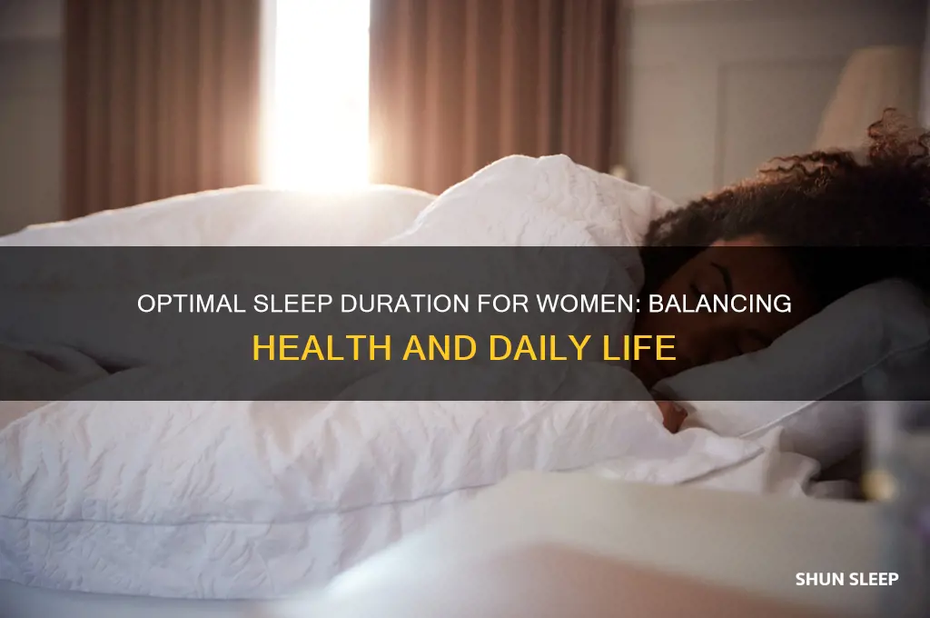 how many hours a woman should sleep
