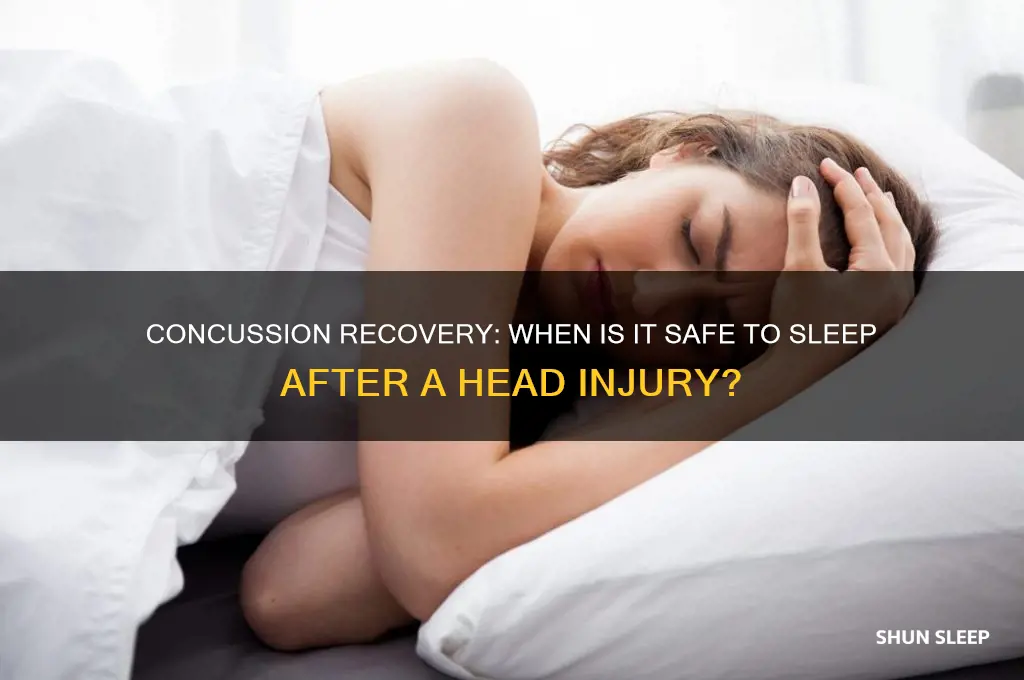 how many hours after a concussion can i sleep
