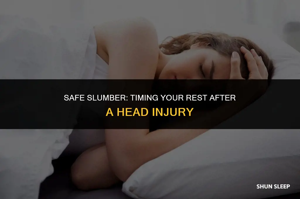 how many hours after a head injury can you sleep