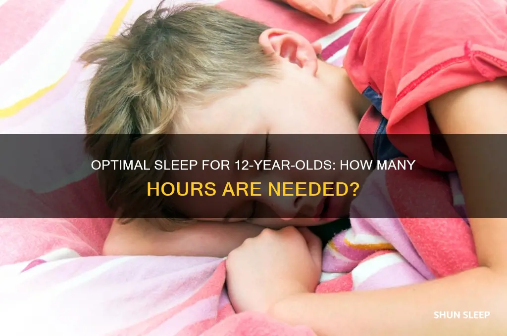 how many hours are 12 year old supposed to sleep