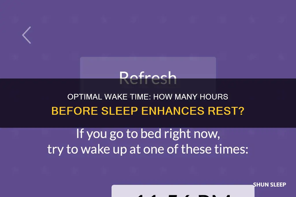 how many hours awake before sleep