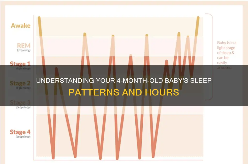 how many hours baby sleep 4 months