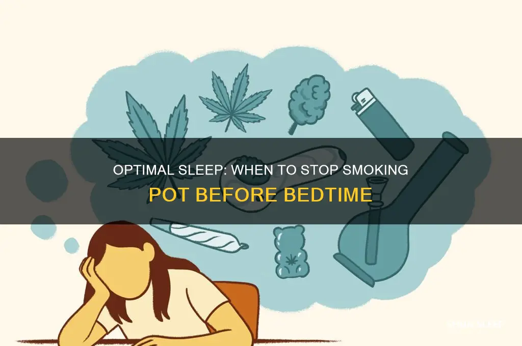 how many hours before sleep should i stop smoking pot